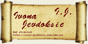 Ivona Jevdoksić vizit kartica